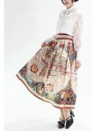Cyans Qing Nova Totius Terrarum Orbis Geographica Ac Hydrographica Tabula Skirt(Full Payment Without Shipping)